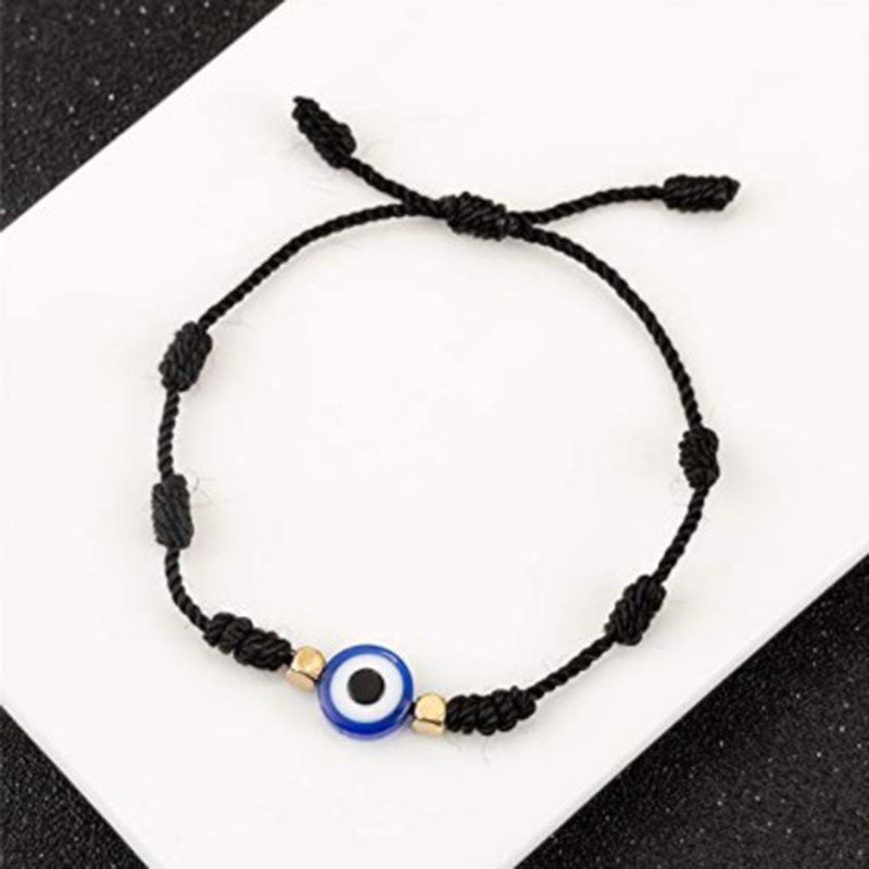 Hand-woven Seven Devil's Eyes Couple Bracelets