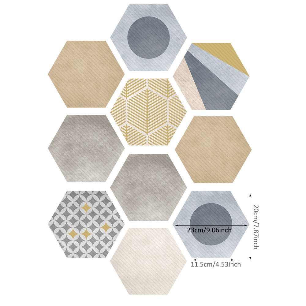 Moroccan Style Hexagonal Floor Sticker Self-Adhesive Decoration