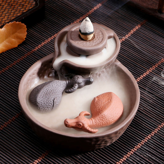 Backflow Incense Burner Ceramic Decoration Aroma Burner